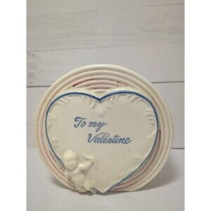 Vintage Napco Japan Valentine Heart Planter Cherub Valentine's Day
